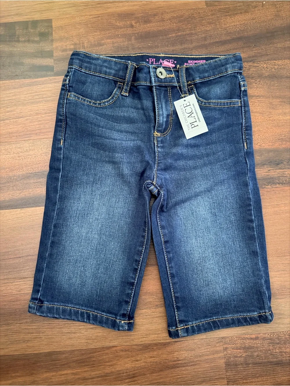 NWT The Children’s Place Girls Skimmer Jean Bermuda Shorts Size 8 Slim Brooke